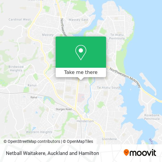 Netball Waitakere map