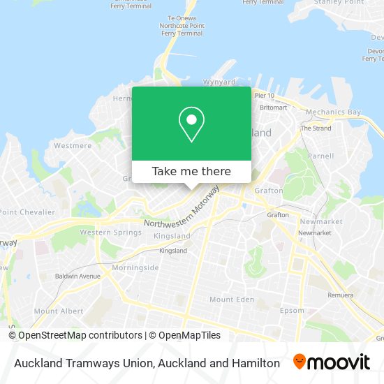 Auckland Tramways Union map