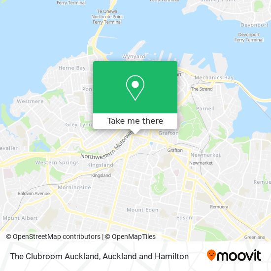 The Clubroom Auckland map
