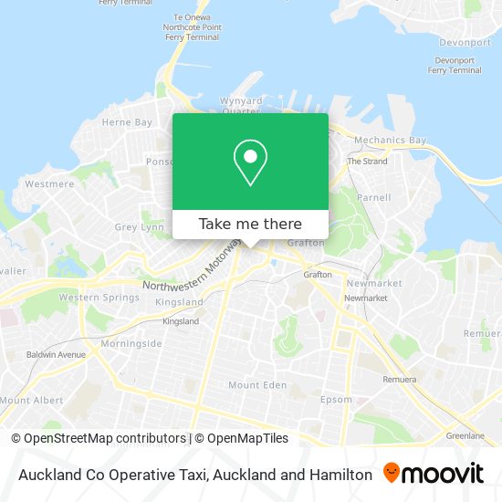 Auckland Co Operative Taxi map