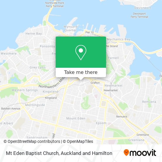 Mt Eden Baptist Church map