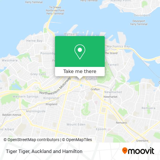 Tiger Tiger map