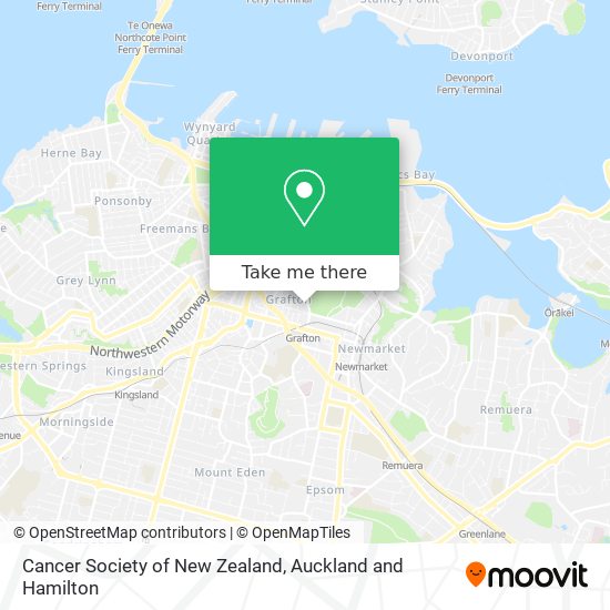 Cancer Society of New Zealand map