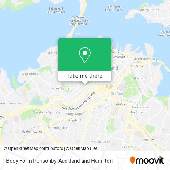 Body Form Ponsonby map