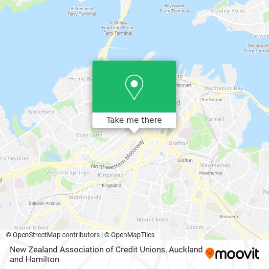 New Zealand Association of Credit Unions map