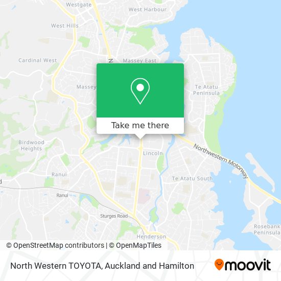 North Western TOYOTA map