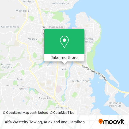 Alfa Westcity Towing map