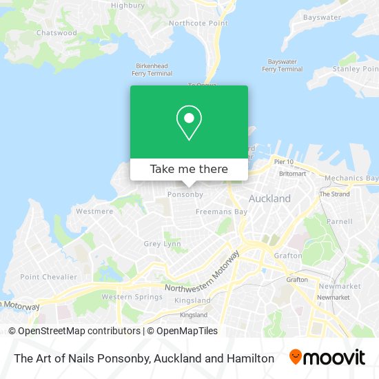 The Art of Nails Ponsonby map