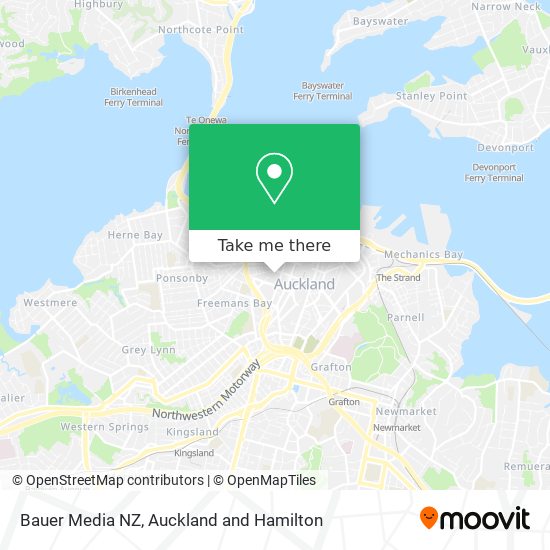 Bauer Media NZ map