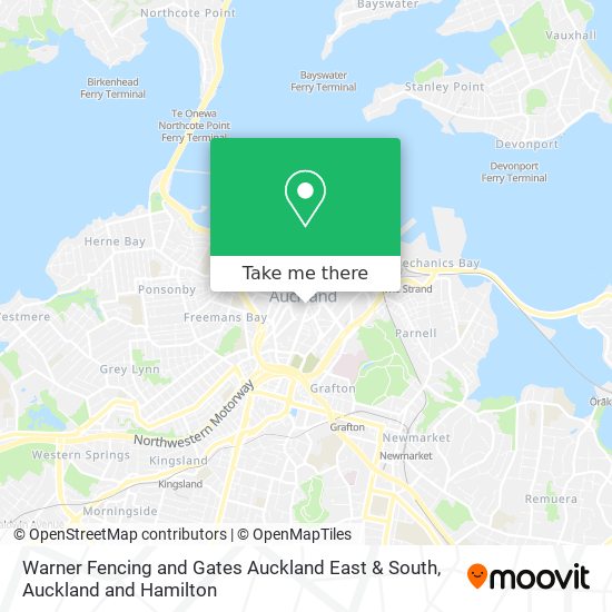 Warner Fencing and Gates Auckland East & South map
