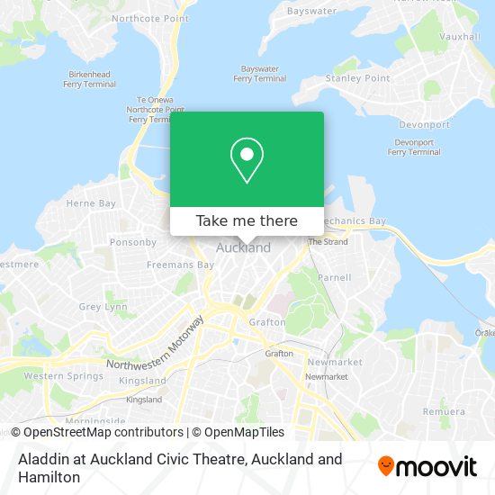 Aladdin at Auckland Civic Theatre map