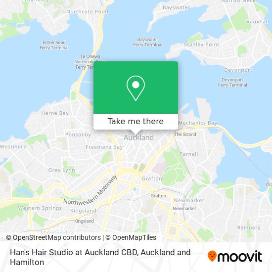 Han's Hair Studio at Auckland CBD map