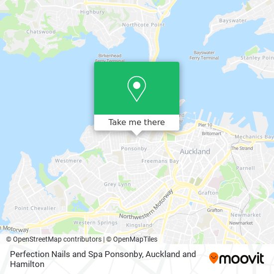 Perfection Nails and Spa Ponsonby map