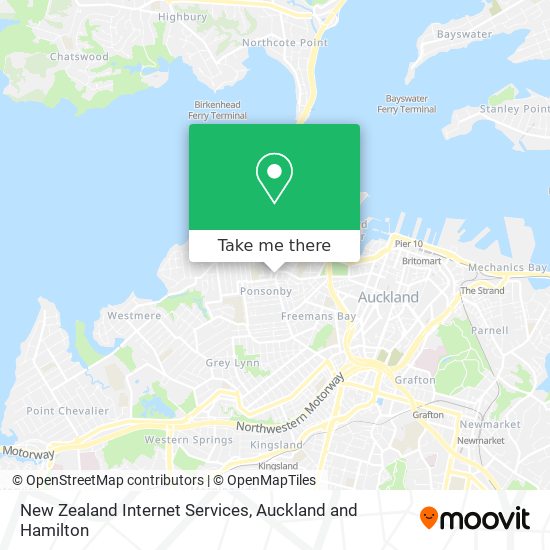 New Zealand Internet Services map