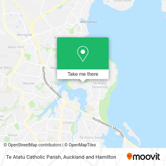 Te Atatu Catholic Parish map