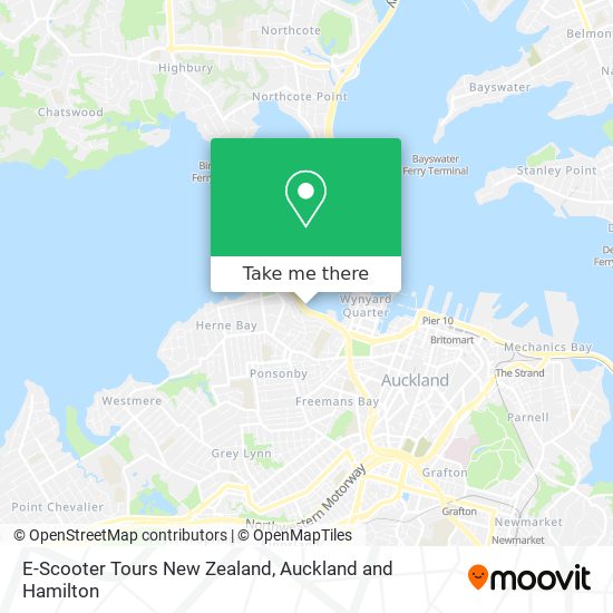 E-Scooter Tours New Zealand map