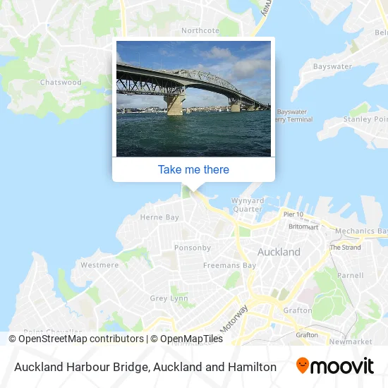 Auckland Harbour Bridge map