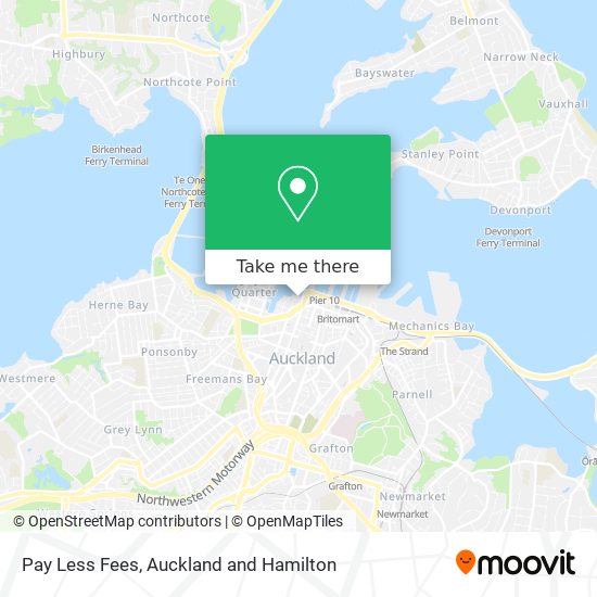 Pay Less Fees map