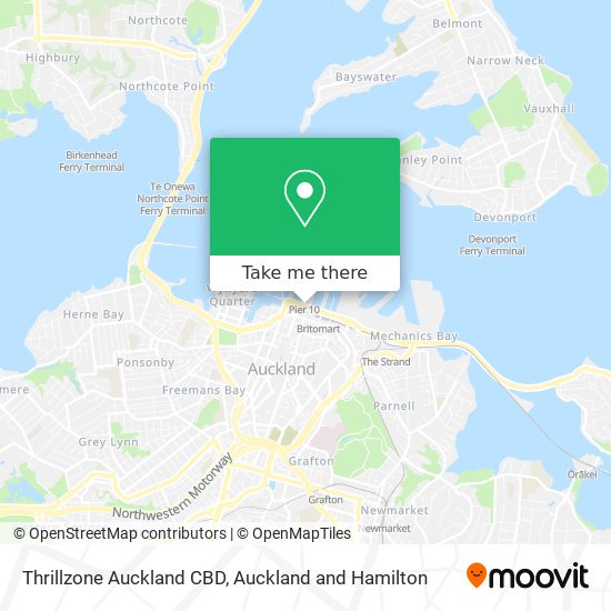 Thrillzone Auckland CBD map