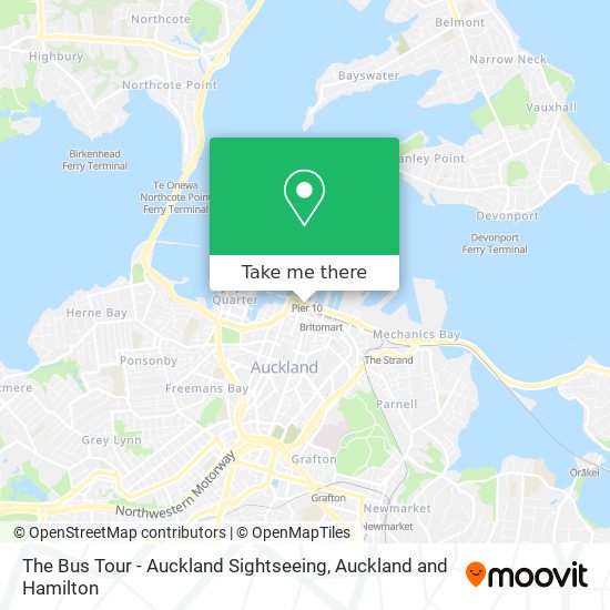 The Bus Tour - Auckland Sightseeing map