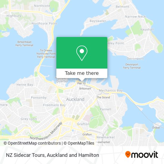 NZ Sidecar Tours map
