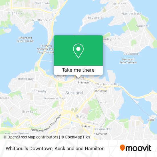 Whitcoulls Downtown map