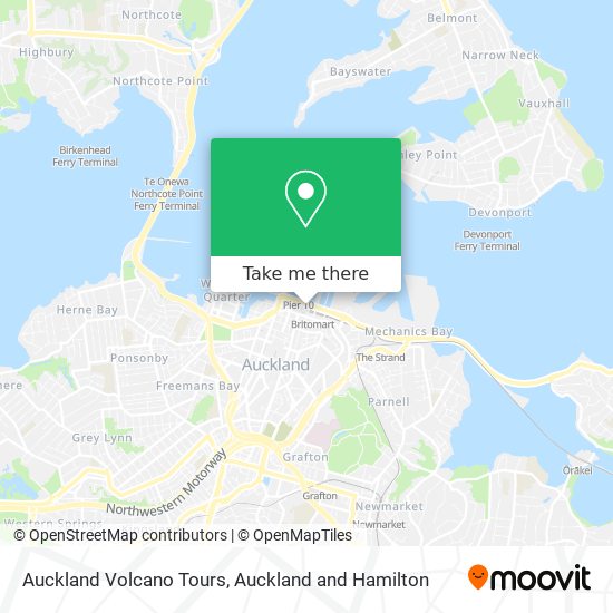 Auckland Volcano Tours map