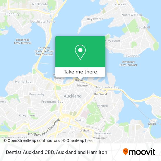 Dentist Auckland CBD map