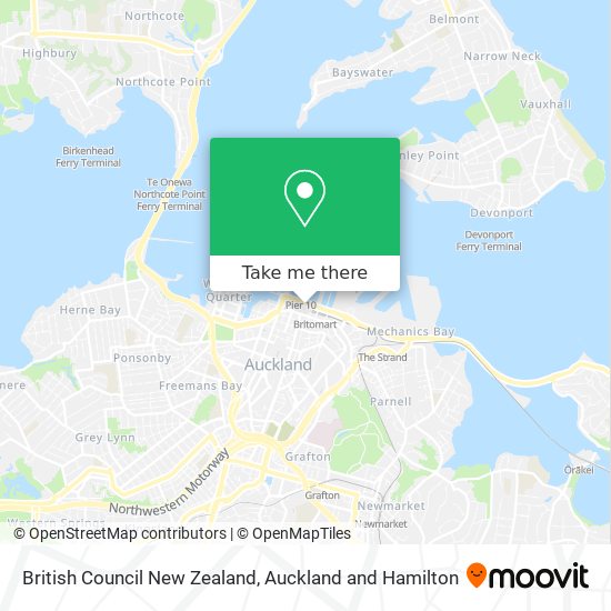 British Council New Zealand map