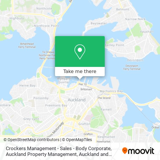 Crockers Management - Sales - Body Corporate, Auckland Property Management map