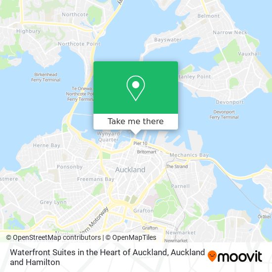 Waterfront Suites in the Heart of Auckland map