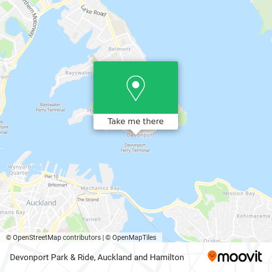 Devonport Park & Ride map
