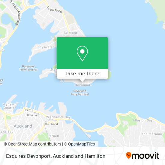 Esquires Devonport map