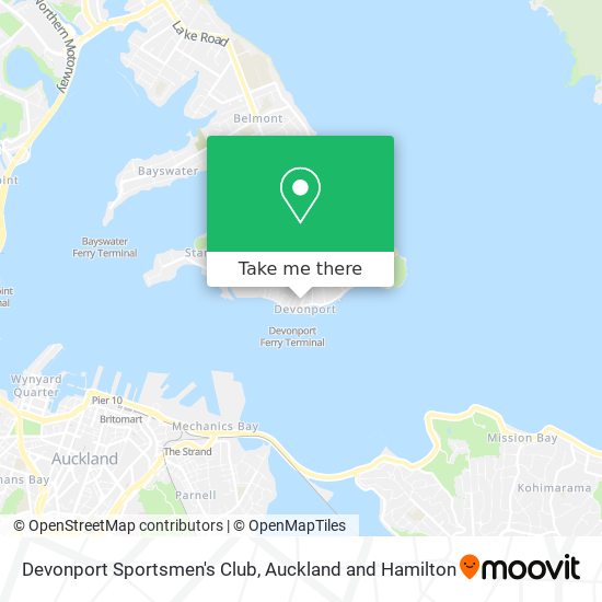 Devonport Sportsmen's Club map