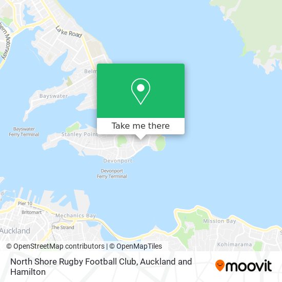 North Shore Rugby Football Club map