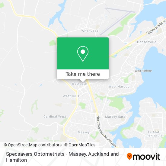 Specsavers Optometrists - Massey map