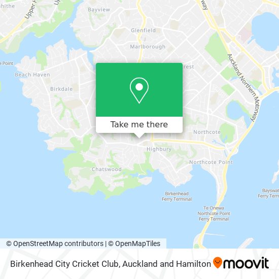 Birkenhead City Cricket Club map