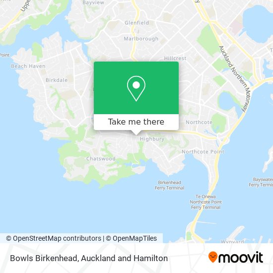 Bowls Birkenhead map