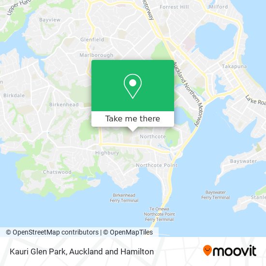 Kauri Glen Park map