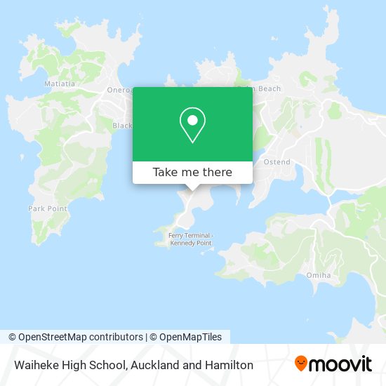 Waiheke High School map