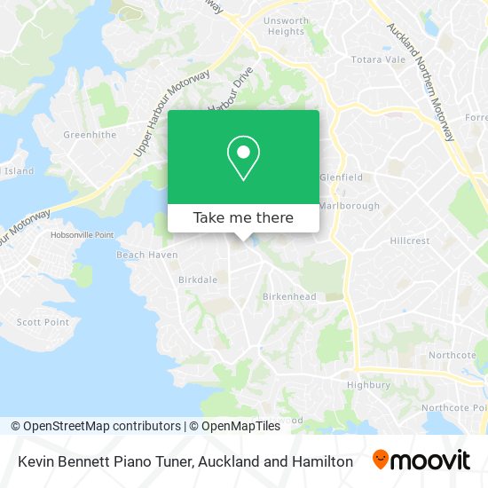 Kevin Bennett Piano Tuner map