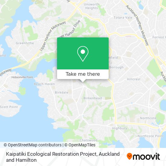 Kaipatiki Ecological Restoration Project map