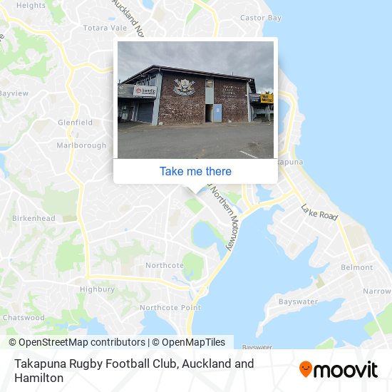Takapuna Rugby Football Club map
