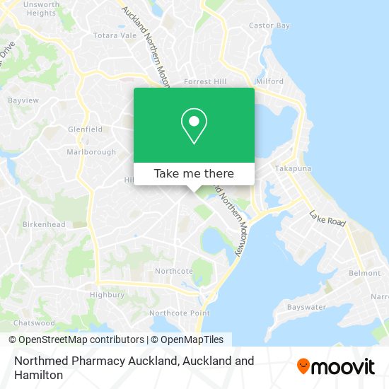 Northmed Pharmacy Auckland map