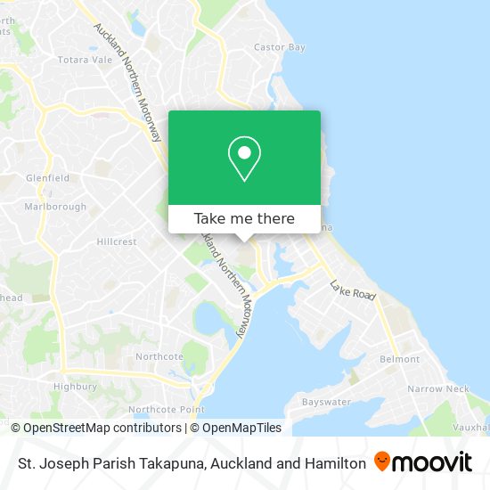 St. Joseph Parish Takapuna map