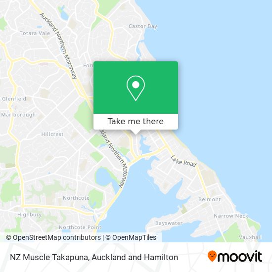 NZ Muscle Takapuna map