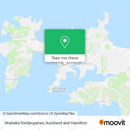 Waiheke Kindergarten map