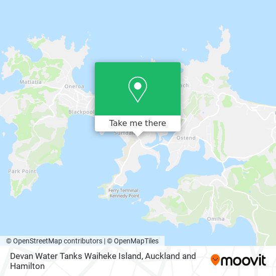 Devan Water Tanks Waiheke Island map