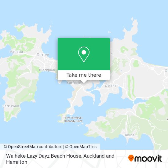 Waiheke Lazy Dayz Beach House map