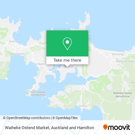 Waiheke Ostend Market map